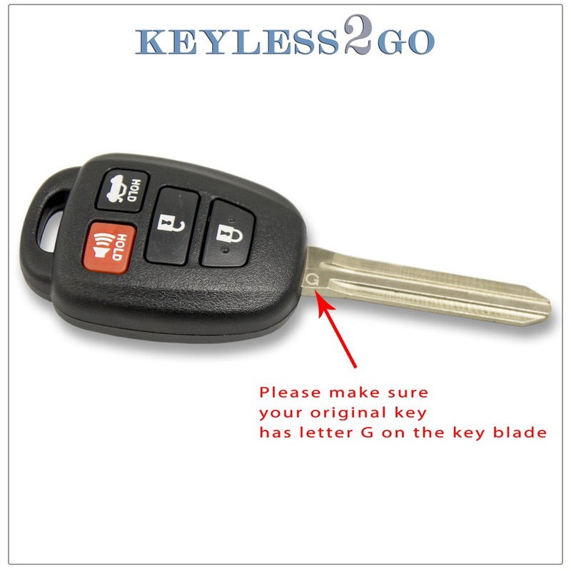 Keyless2Go مفتاح دخول بدون مفتاح Keyless2Go جديد للسيارات التي تستخدم HYQ12BDM مع شريحة G - Image 3